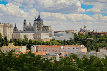 Paisaje del Palacio Real de Madrid, España