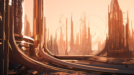 Obraz na płótnie Canvas futuristic city