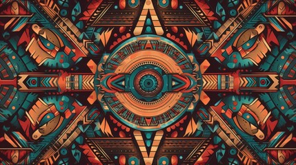 Abstract background with Navajo patterns. Generative AI