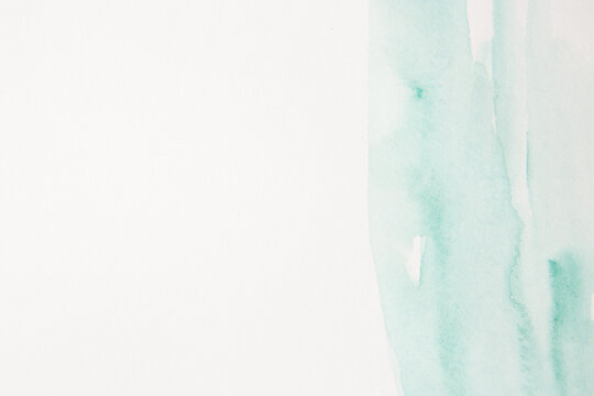 Pastel blue stains on white isolated background with free space