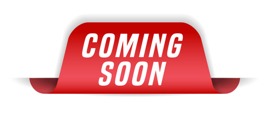 Colorful vector flat design banner coming soon. This sign is well adapted for web design.