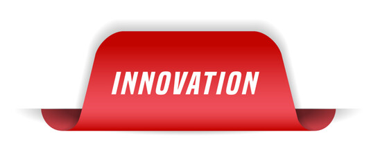 Colorful vector flat design banner innovation. This sign is well adapted for web design.