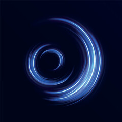 Abstract vector neon wave. Bright sparkling background. Blue neon liquid. Electric light, light effect png. Blue line, light waves png, magic glow, shine. Abstract shiny color blue wavy design.