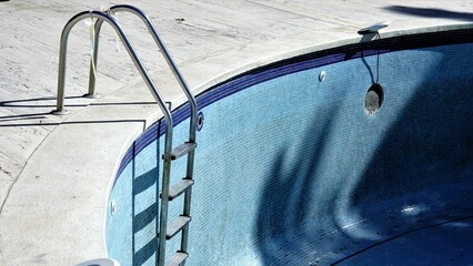 empty swimming pool in maintenance