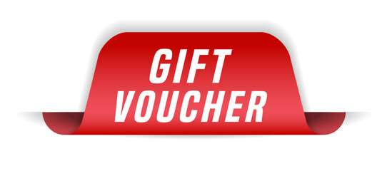 Colorful vector flat design banner gift voucher. This sign is well adapted for web design.