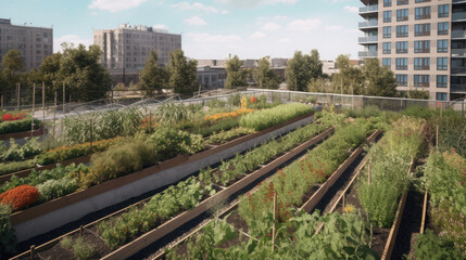 Fototapeta premium Urban farming and sustainable agriculture