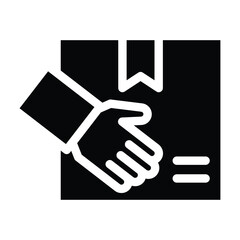 delivery box solid icon illustration vector graphic