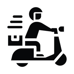 fast delivery solid icon illustration vector graphic