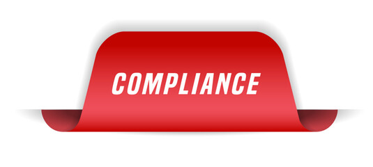 Colorful vector flat design banner compliance. This sign is well adapted for web design.