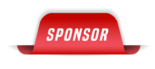 Colorful vector flat design banner sponsor. This sign is well adapted for web design.