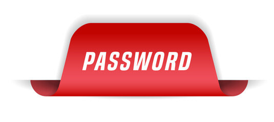 Colorful vector flat design banner password. This sign is well adapted for web design.