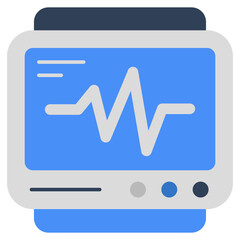 A unique design icon of ecg monitor