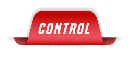 Colorful vector flat design banner control. This sign is well adapted for web design.