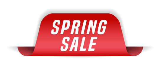 Colorful vector flat design banner spring sale. This sign is well adapted for web design.