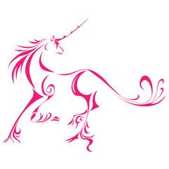 Obraz na płótnie Canvas Beautiful patterned unicorn. tattoo. lacy horse. horse. . png jpg photo vector illustration picture