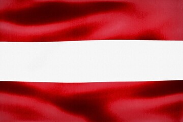 Austria flag - realistic waving fabric flag.