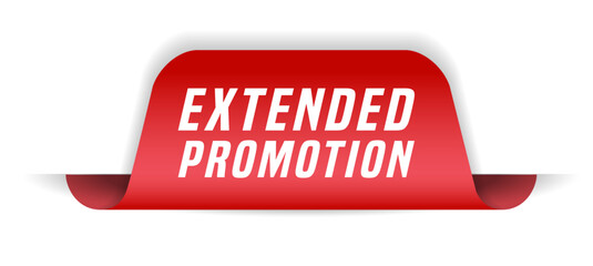 Colorful vector flat design banner extended promotion. This sign is well adapted for web design.