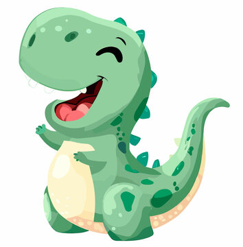 little happy dinosaur