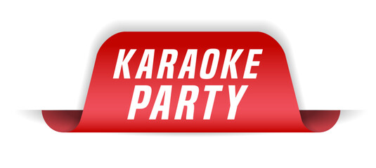 Colorful vector flat design banner karaoke party. This sign is well adapted for web design.