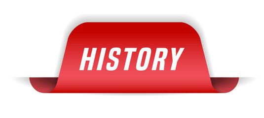 Colorful vector flat design banner history. This sign is well adapted for web design.