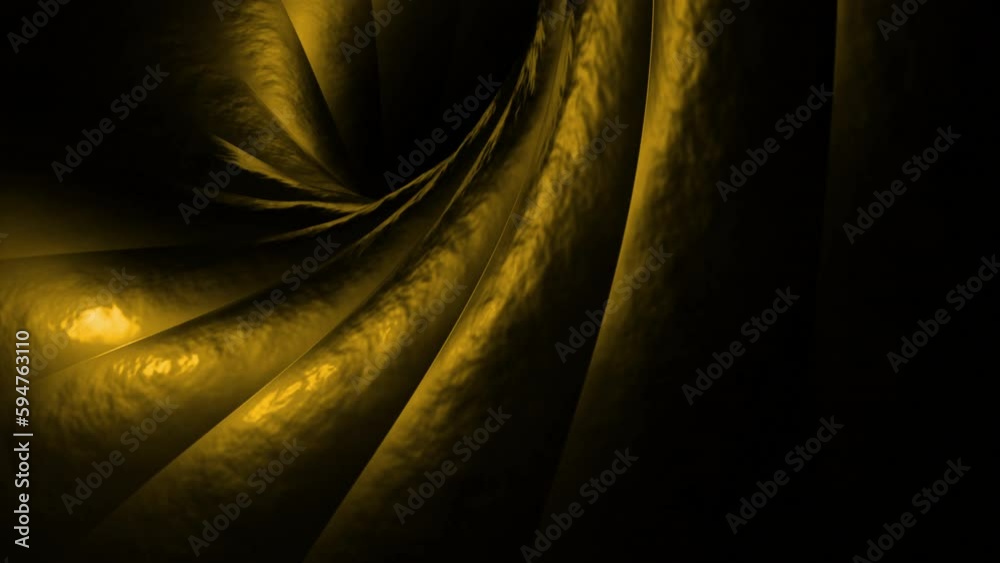 Poster white and yellow running lines. design. black background with computer graphics in the backlight tha