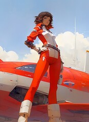 person in the airplane