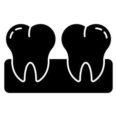 Modern design icon of teeth