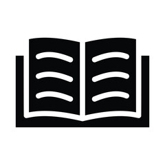 book glyph icon illustration vector graphic