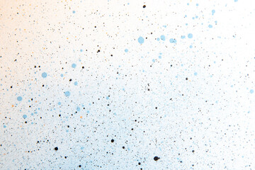 above view blue paints on white surface artist photo bright art painting exhibition frame horizontal color