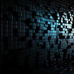 dark blue wall background created with generative AI technology