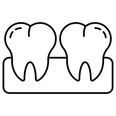 Modern design icon of teeth