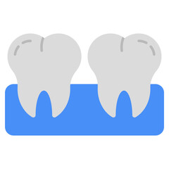 Modern design icon of teeth