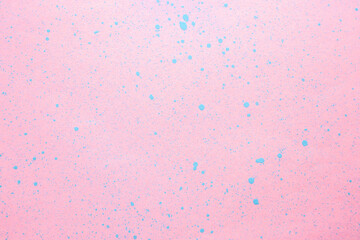 above view pink surface with blue paints color artist painting art horizontal photo dust