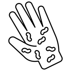 Fototapeta premium Trendy vector design of infected hand 