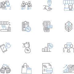 Wealth line icons collection. Prosperity, Abundance, Riches, Affluence, Opulence, Fortune, Luxury vector and linear illustration. Success,Attainments,Plenty outline signs set