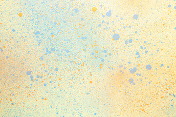 above view white surface with blue paints painting photo horizontal artist color dust