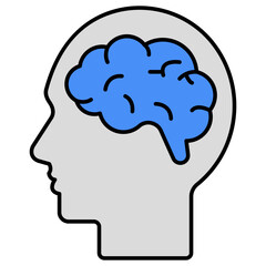 Modern design icon of brain