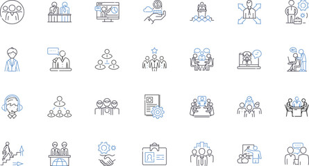 Self-discovery line icons collection. Reflection, Insight, Journey, Growth, Exploration, Awareness, Identity vector and linear illustration. Transformation,Realization,Introspection outline signs set