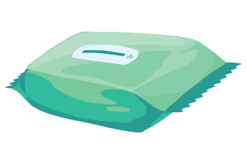 Paper towel icon. Hygiene, toiletries, sanitary concept for banner design, landing page. Hygienic disposable, wet sanitary wrap napkin