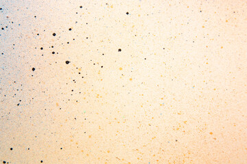 above view yellow paints on white surface artist photo art bright exhibition frame horizontal color painting