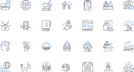 Metrics line icons collection. Measurement, Statistics, Analytics, KPIs, Quantification, Tracking, Optimization vector and linear illustration. Performance,Data-driven,Insights outline signs set