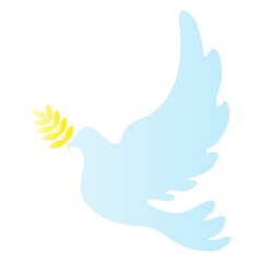 Dove of peace isolated on transparent background. PNG