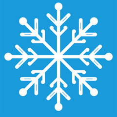 Snowflake vector icon. White snowflake. Air conditioning. 