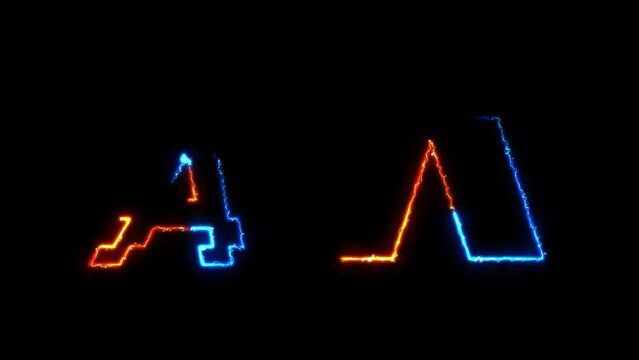A Letters Syber Light Font, Alpha Channel