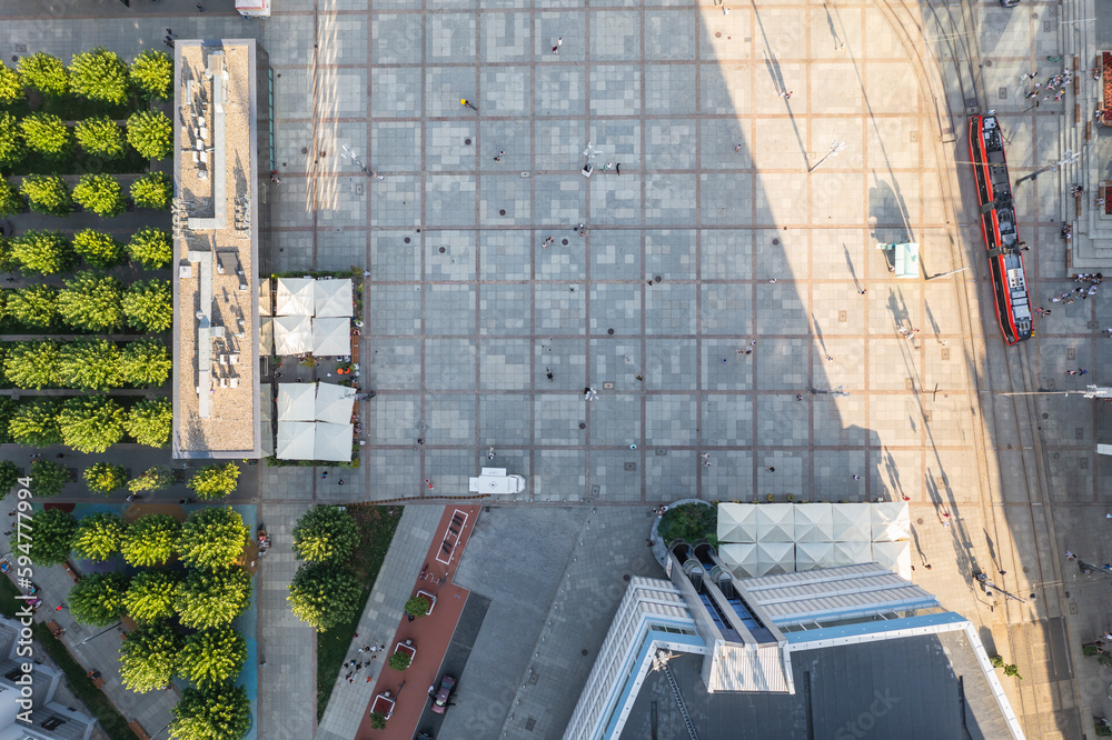 Wall mural View on Market Square in Katowice, Poland