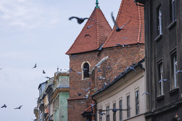 Obraz premium St Mark the Evangelist Church in Old Town, historic part of Krakow, Poland