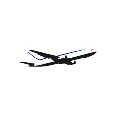 Fototapeta na wymiar vector logo airplane on white background. use aviation suggestion illustration