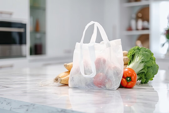 Reusable shopping bag for vegetables, Generative AI