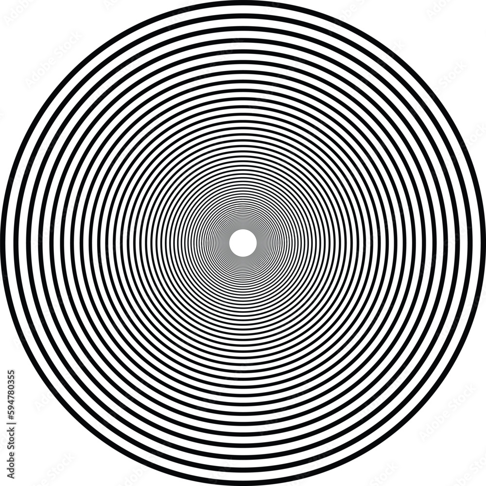 Poster abstract monochrome circle illusion pattern background.