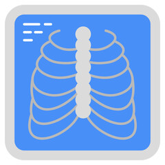 Unique design icon of ribs cage